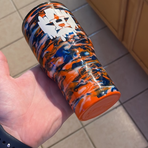Houston Astros custom dipped and sealed RTIC cup - Picture 3 of 3